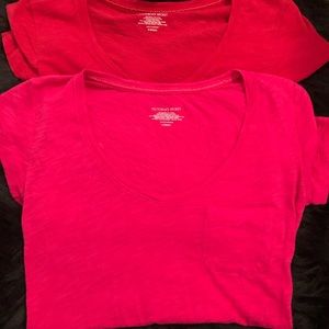 Victoria Secret tee shirt xs red and hot pink